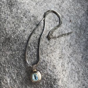 David yurman necklace with blue stone center